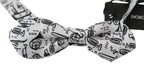 White Instruments Adjustable Neck Papillon Men Bow Tie
