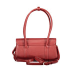 Red Polyurethane Woman Bag