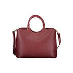 Red Polyurethane Women's Bag