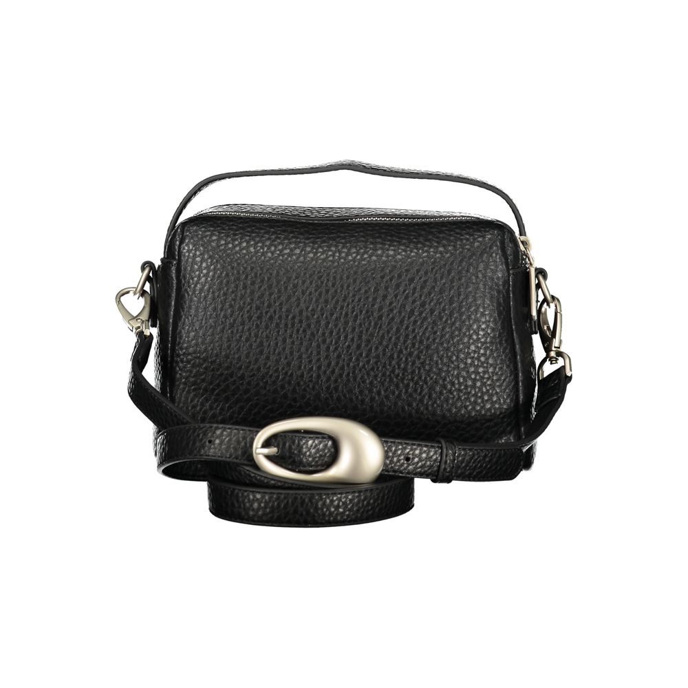 Damenhandtasche aus schwarzem Polyurethan