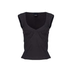 Schwarzes Nylon-T-Shirt