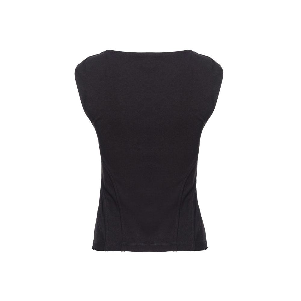 Schwarzes Nylon-T-Shirt