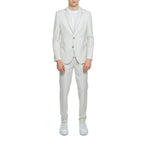 Beiger zweiteiliger Anzug aus Polyester