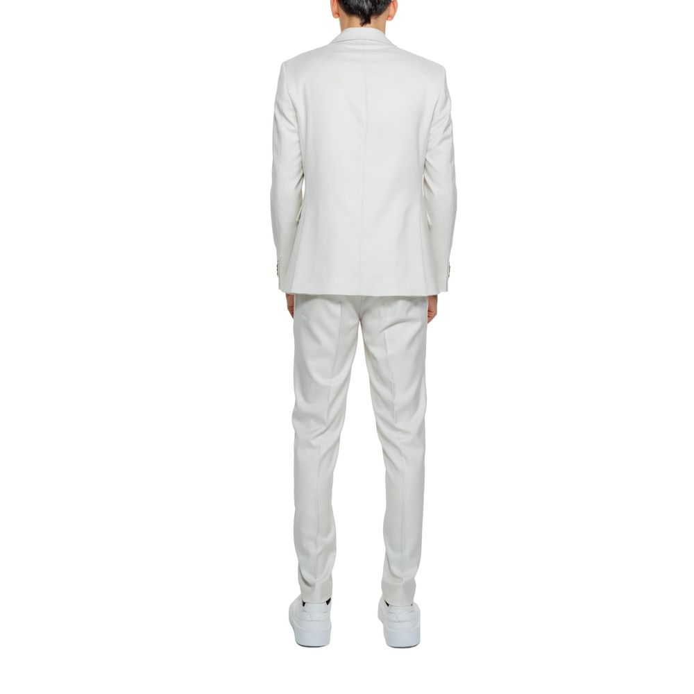 Beiger zweiteiliger Anzug aus Polyester
