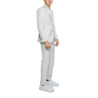 Beiger zweiteiliger Anzug aus Polyester