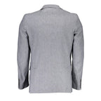 Gray Cotton Blazer