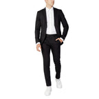 Black Polyester Two-Piece Suit