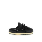 Black Nylon Mules
