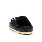 Black Nylon Mules