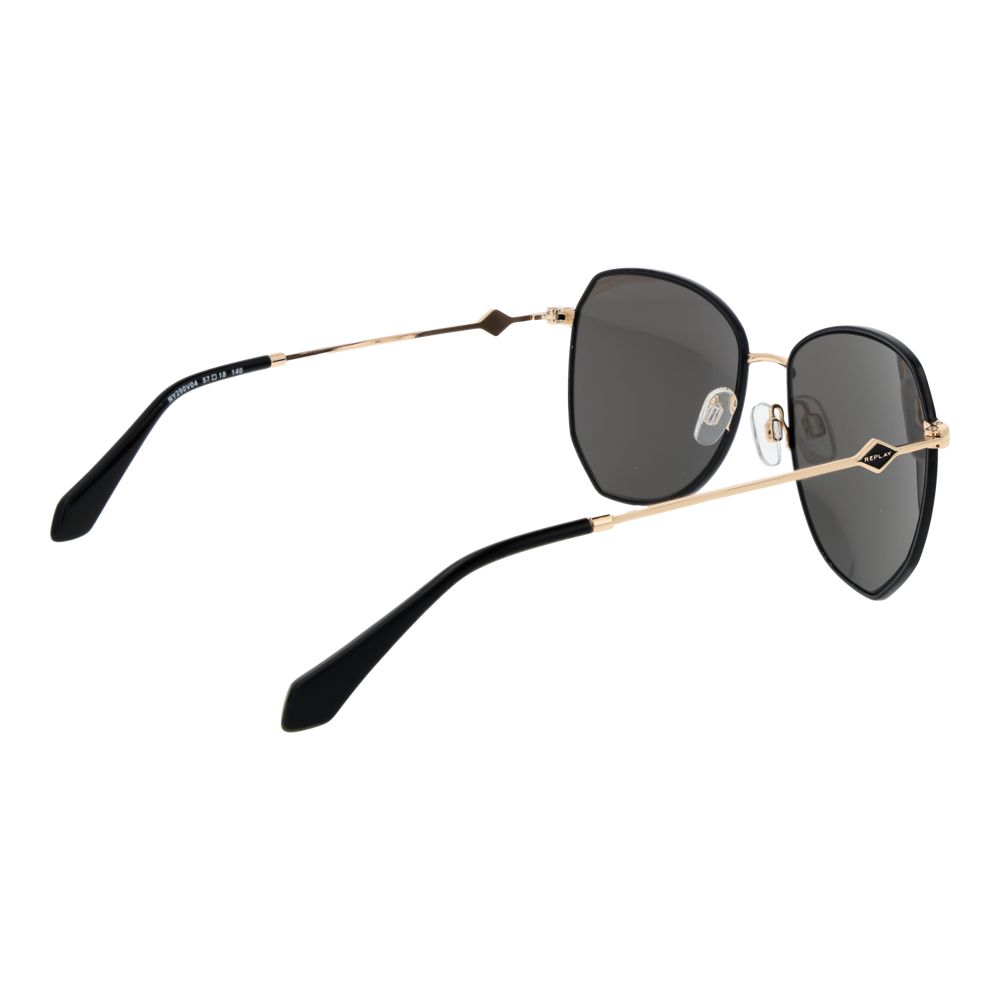 Schwarze Metallsonnenbrille