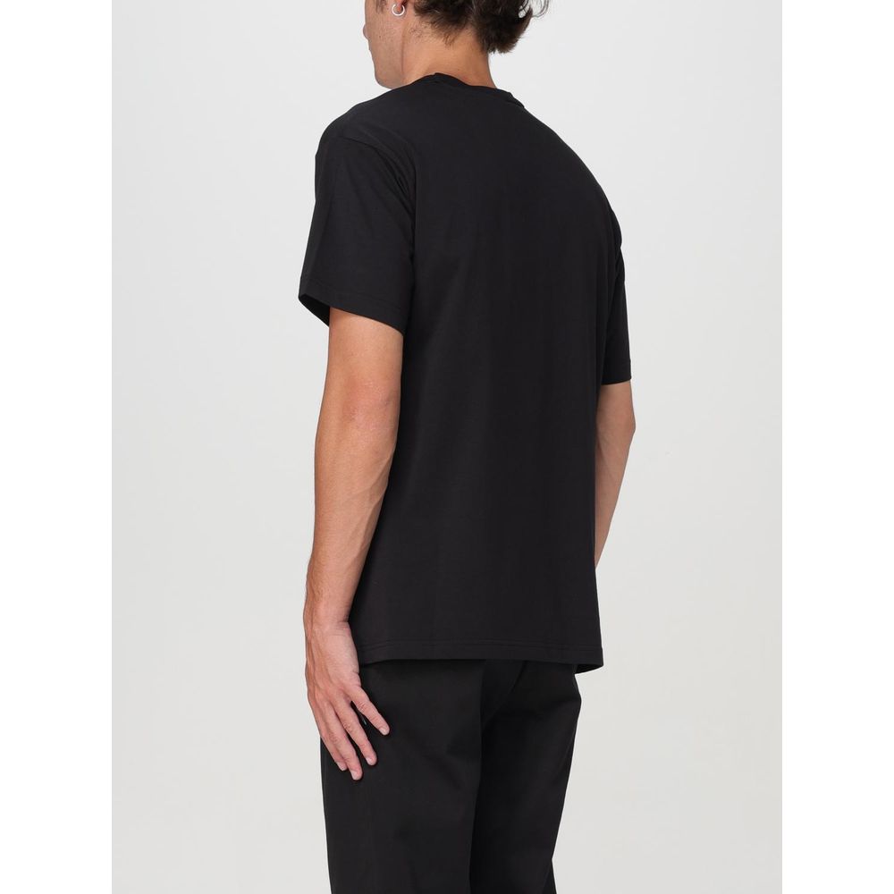 Schwarzes Baumwoll-T-Shirt
