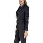 Schwarzer Polyesterblazer