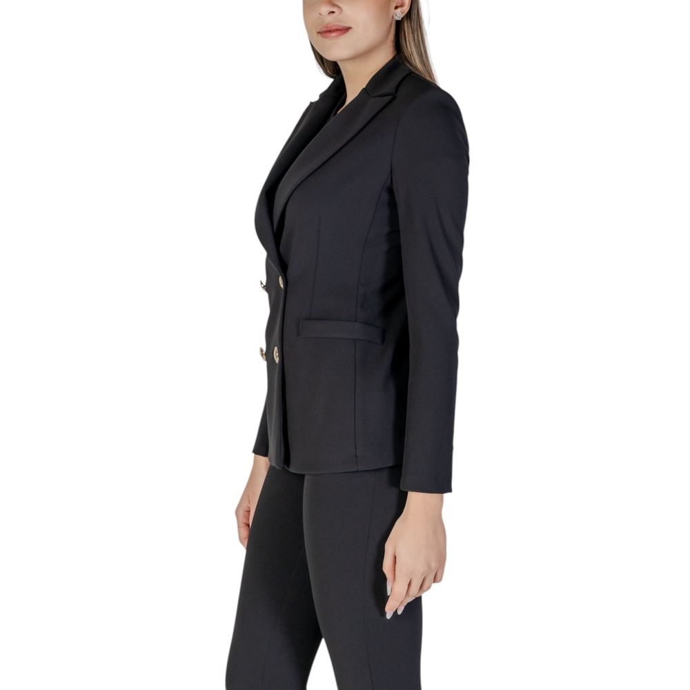 Schwarzer Polyesterblazer
