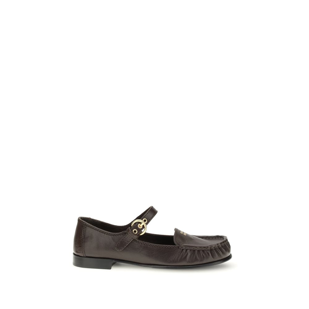 Mocassini slip-on in pelle di vitello marrone (Bos Taurus)