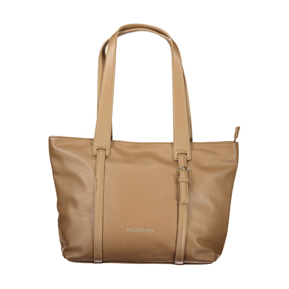 Brown Polyurethane Women's Bag