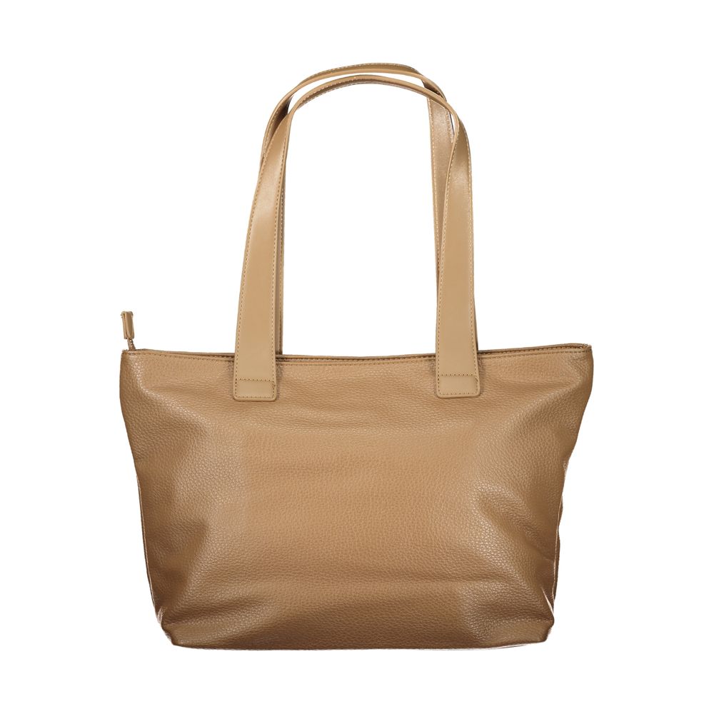 Brown Polyurethane Women's Bag