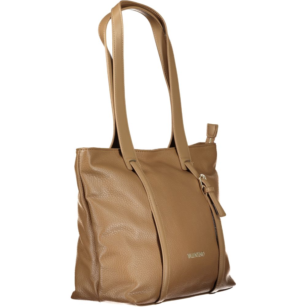 Brown Polyurethane Women's Bag