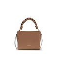 Beige Calf Leather Bos Taurus Shoulder Bag