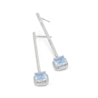Blue Elastane Earrings