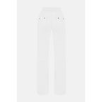 White Polyester Casual Pants
