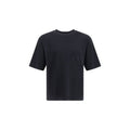 Schwarzes Baumwoll-T-Shirt