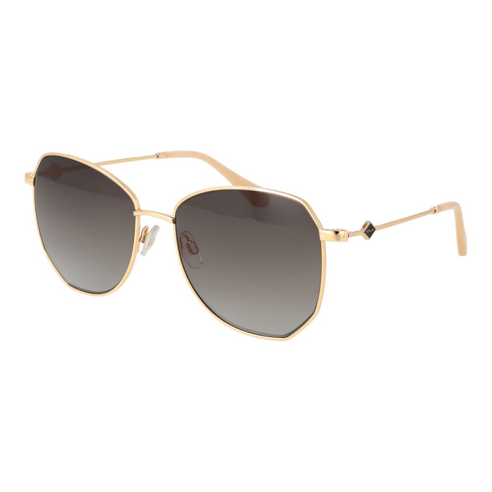 Sonnenbrille mit goldfarbenem Metallgestell