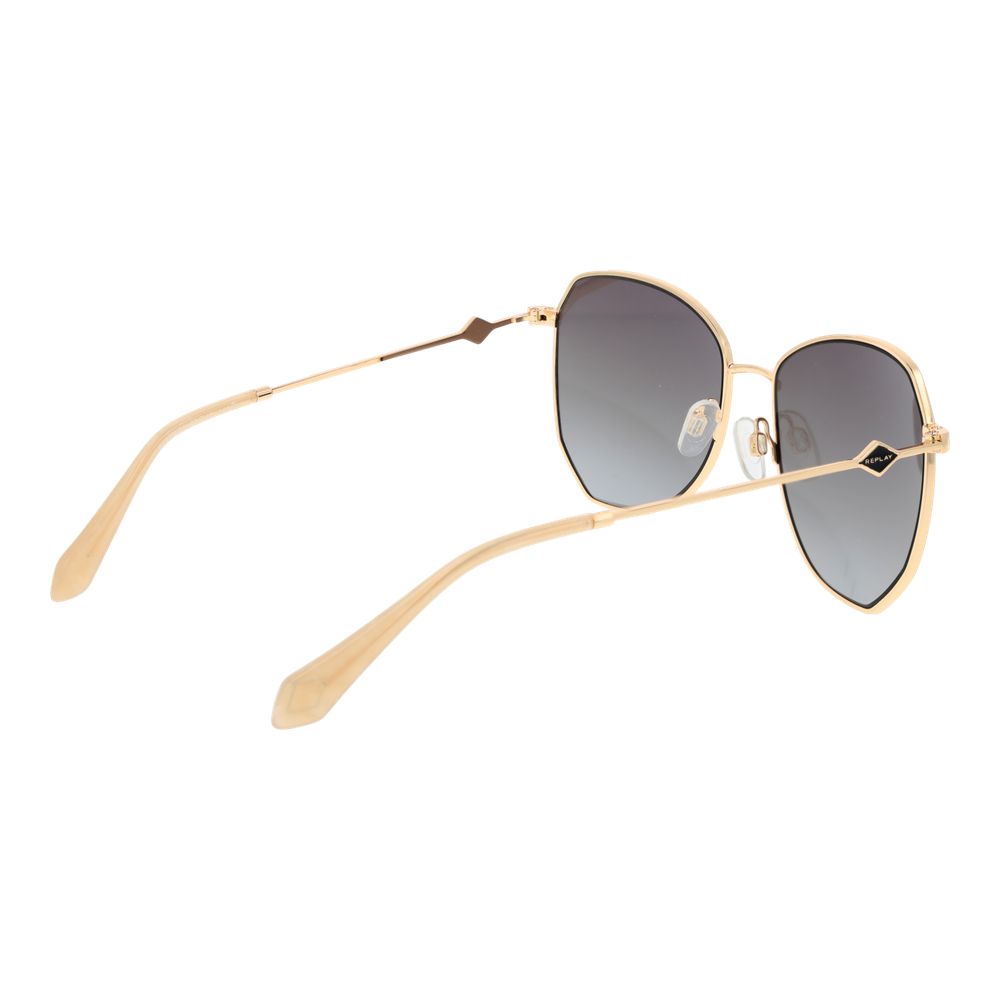 Sonnenbrille mit goldfarbenem Metallgestell
