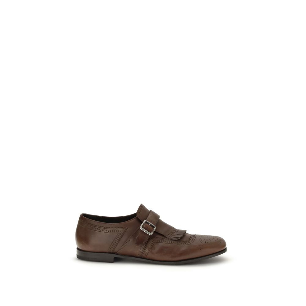 Mocassini slip-on in pelle di vitello marrone (Bos Taurus)