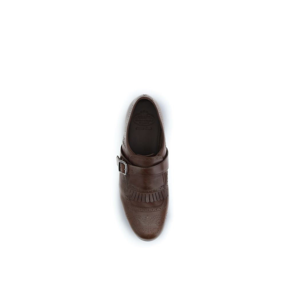 Mocassini slip-on in pelle di vitello marrone (Bos Taurus)