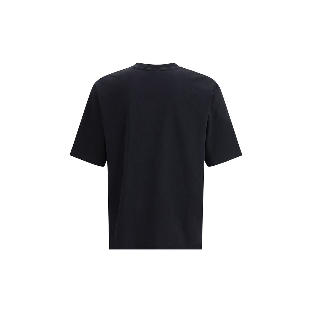 Schwarzes Baumwoll-T-Shirt