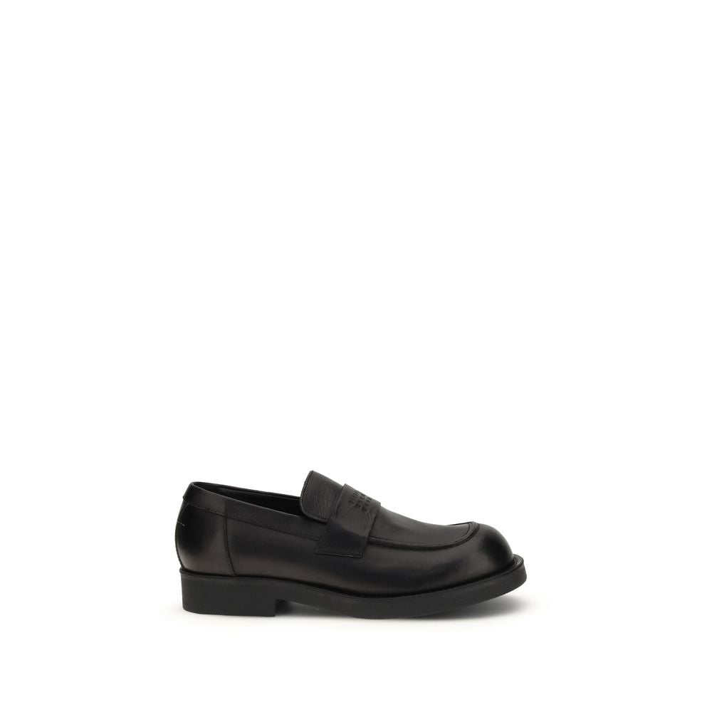 Mocassini Slip-On in Pelle di Vitello Nera Bos Taurus