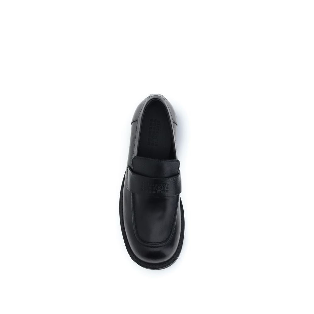 Mocassini Slip-On in Pelle di Vitello Nera Bos Taurus