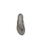 Bicolor Crystals Flat Sandals