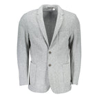 Gray Polyester And Wool Blazer