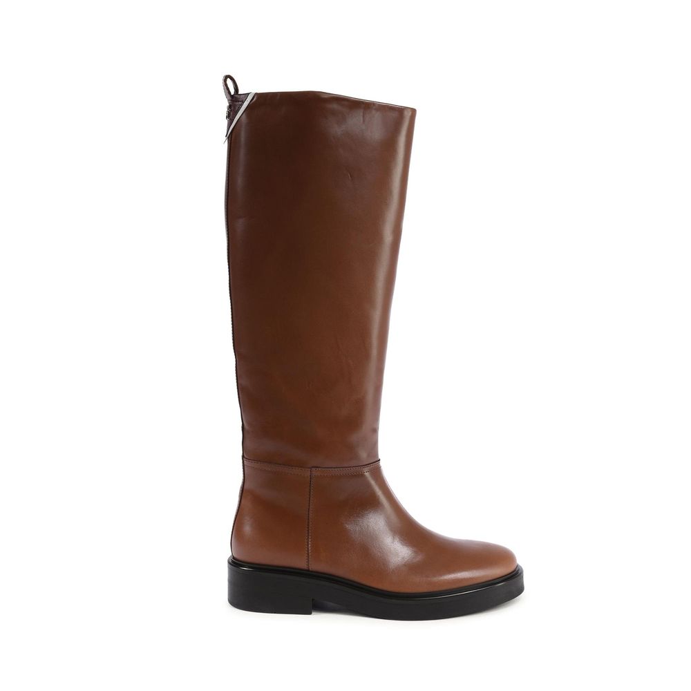Braune Lederstiefeletten