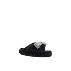 Black Polyester Slippers