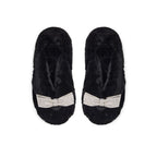 Black Polyester Slippers