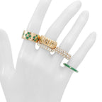 Green Elastane Ring