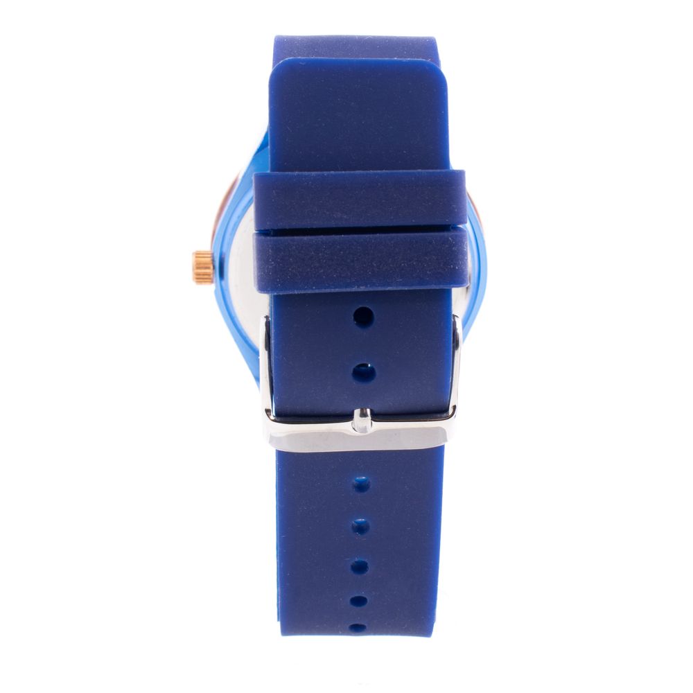 Blaue Gummiarmbanduhr