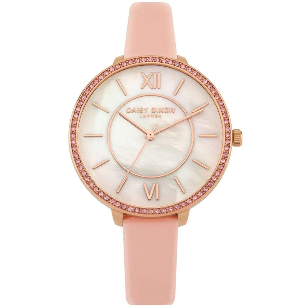 Mehrfarbige Lederarmbanduhr