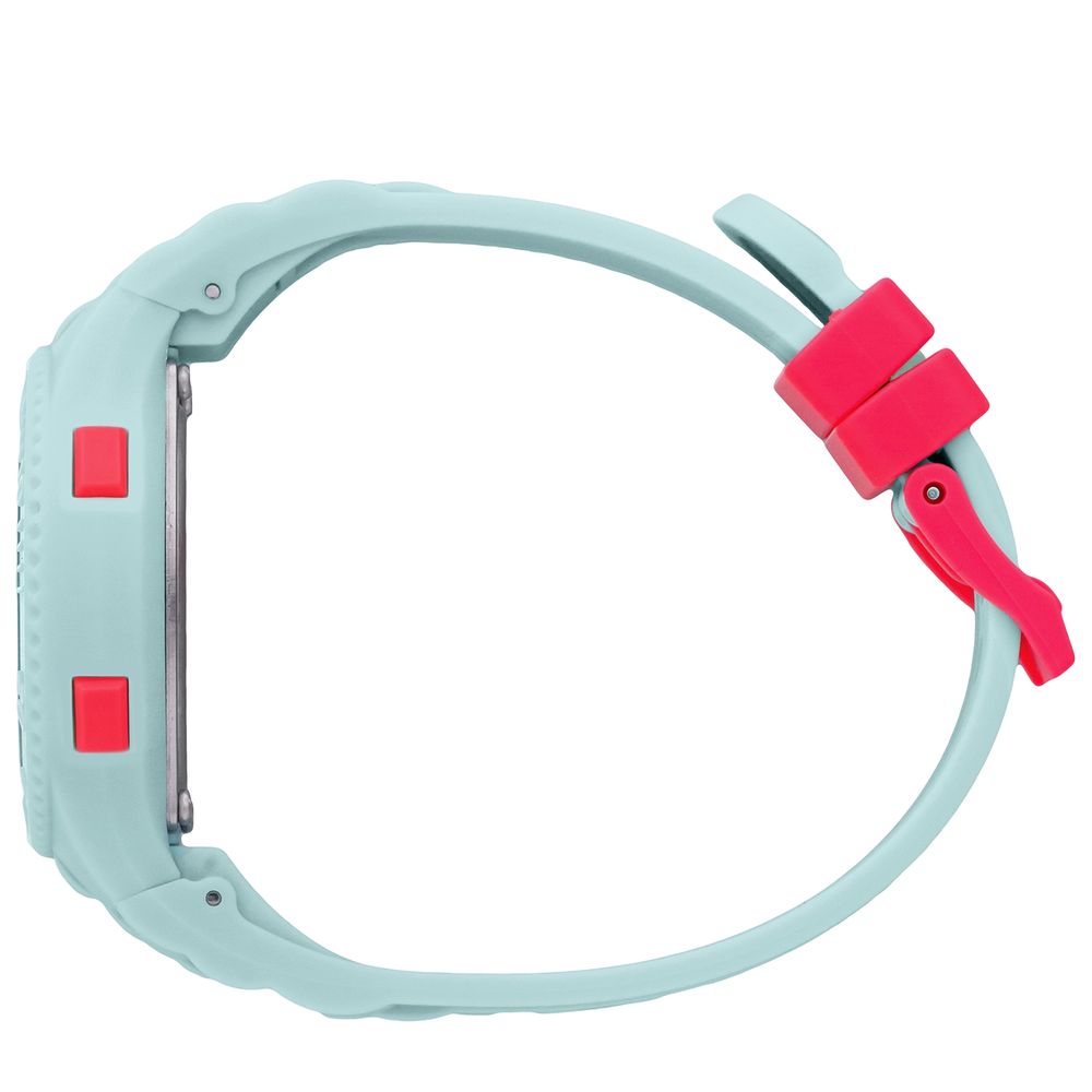 Graue digitale Kunstlederarmbanduhr