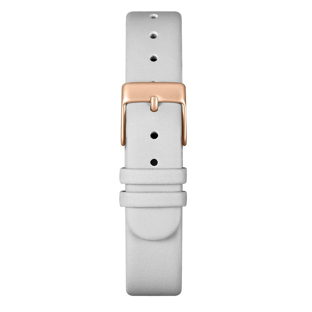 Weiße Leder Armbanduhr