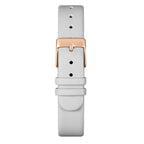 Weiße Leder Armbanduhr