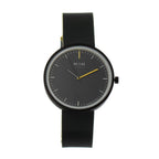 Gray Leather Dress Watch
