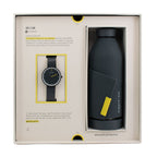 Gray Leather Dress Watch