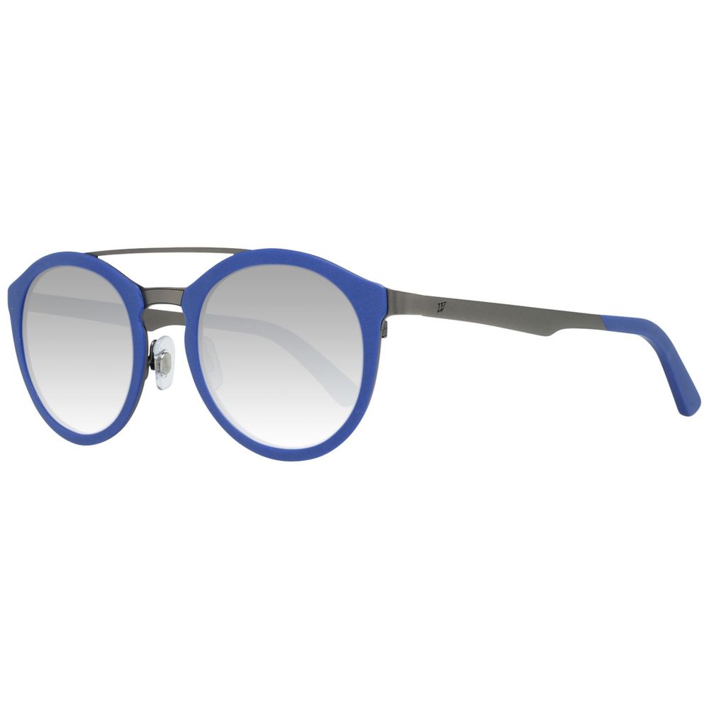 Blaue Sonnenbrille aus Metall