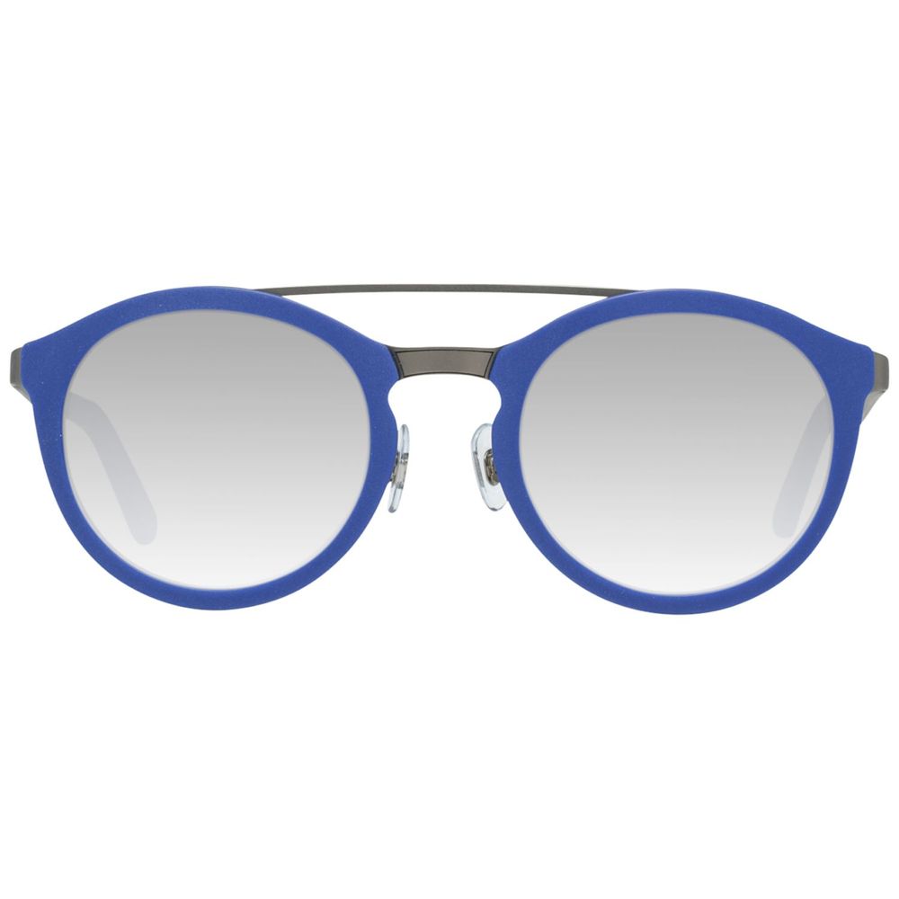 Blaue Sonnenbrille aus Metall