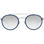 Blaue Sonnenbrille aus Metall
