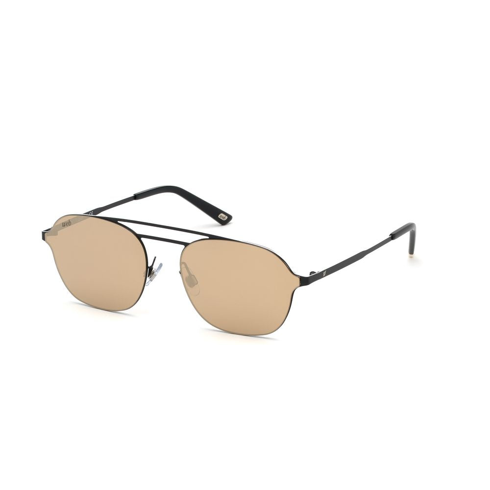 Schwarze Metal-Sonnenbrille