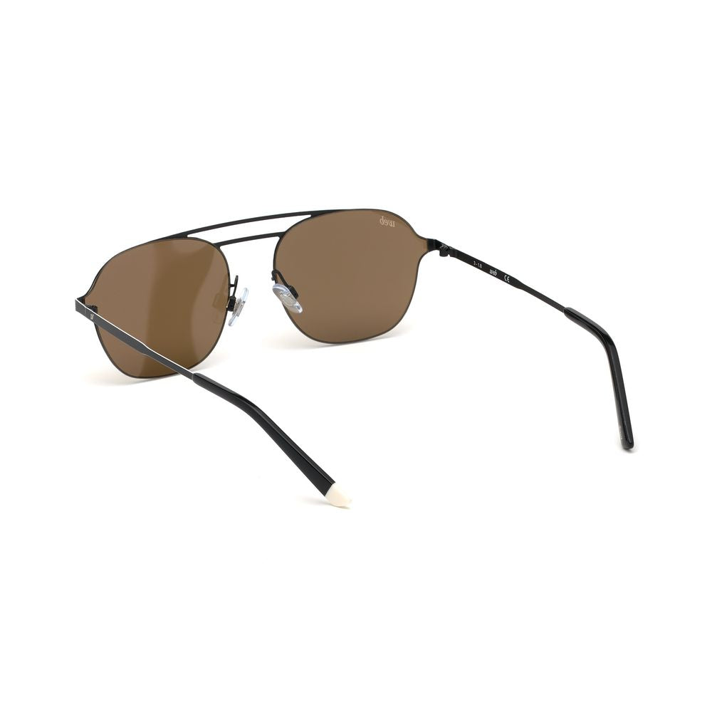 Schwarze Metal-Sonnenbrille